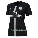 Camisolas de Futebol Paris Saint Germain Jodan Preto Mulher Equipamento 3ª 2018/19 Manga Curta